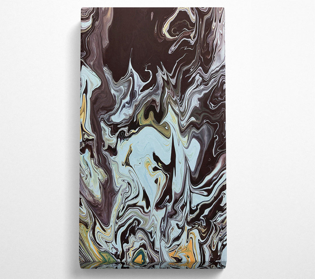  A Canvas Print of Black And Teal Swirl Canvas Art