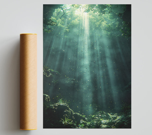 Emerald Forest Light Giclee Print