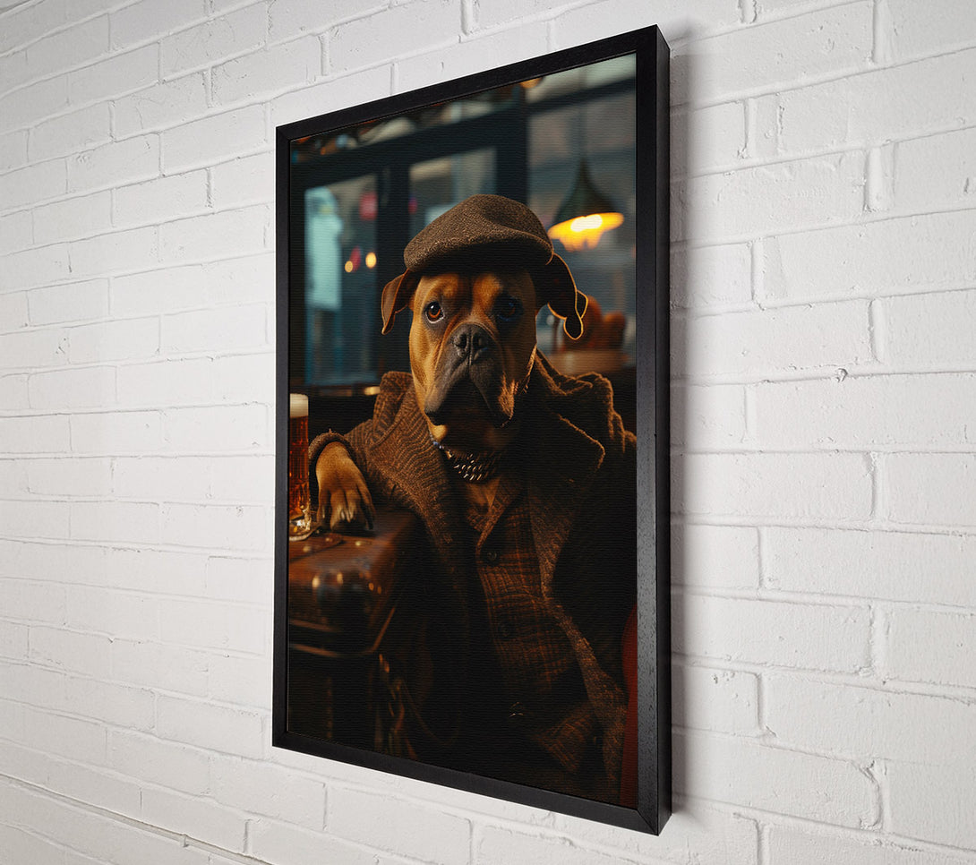  A Canvas Print of Geezer Dog Pub Canvas Art
