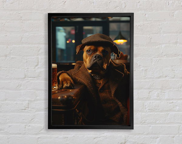 Geezer Dog Pub Framed Print