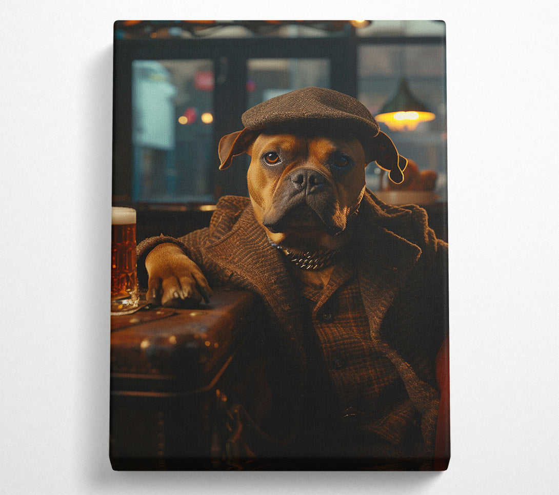 A Canvas Print of Geezer Dog Pub Canvas Art