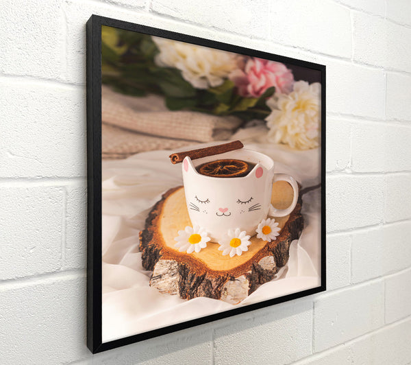 White Cat And Cinnamon Tea