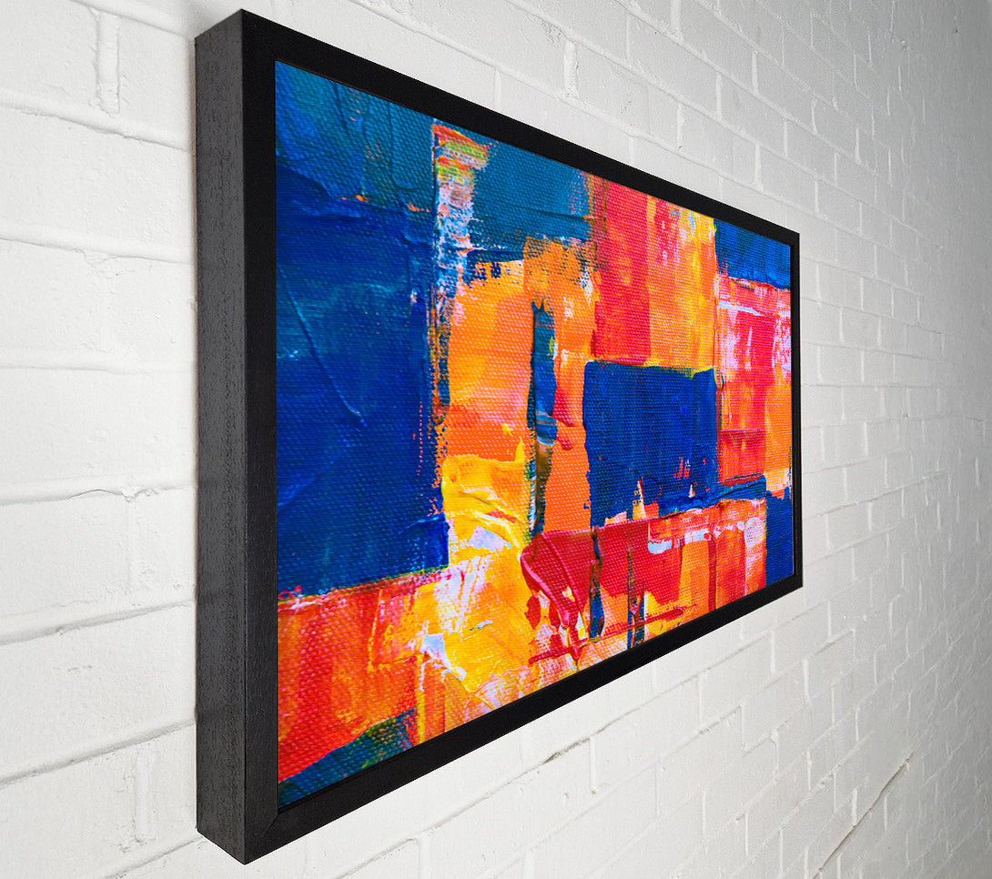  A Canvas Print of Orange And Blue Blocks Canvas Print