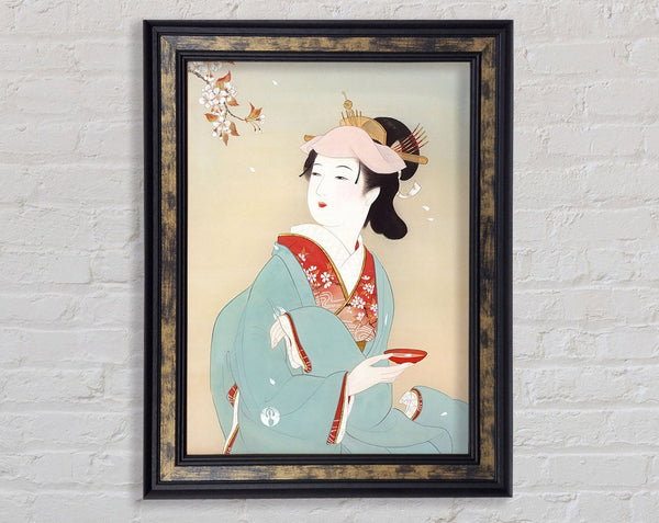 Geisha Pastel Framed Print