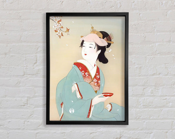Geisha Pastel Framed Print
