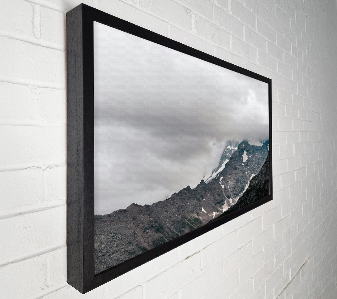  A Canvas Print of Grey Peaks In Mist Canvas Print