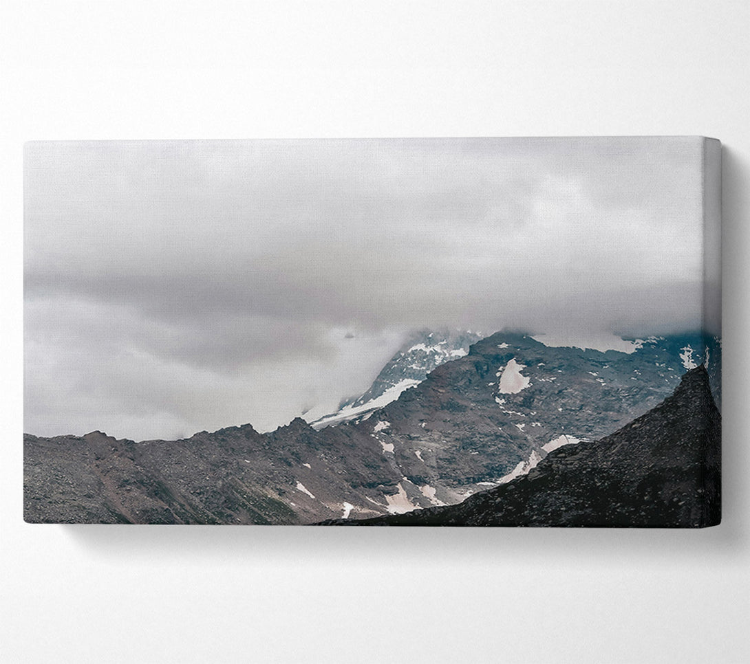  A Canvas Print of Grey Peaks In Mist Canvas Print