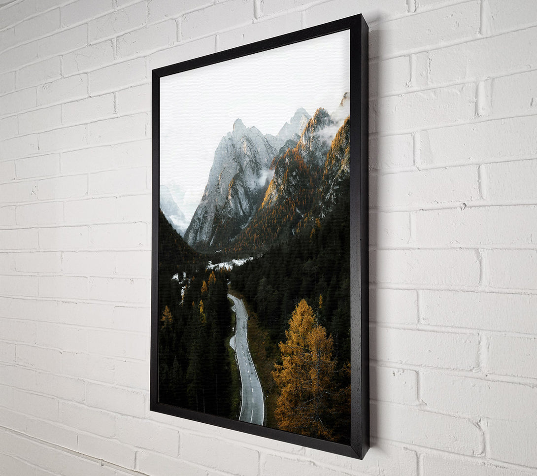  A Canvas Print of Golden Mountain Road Canvas Wall Art