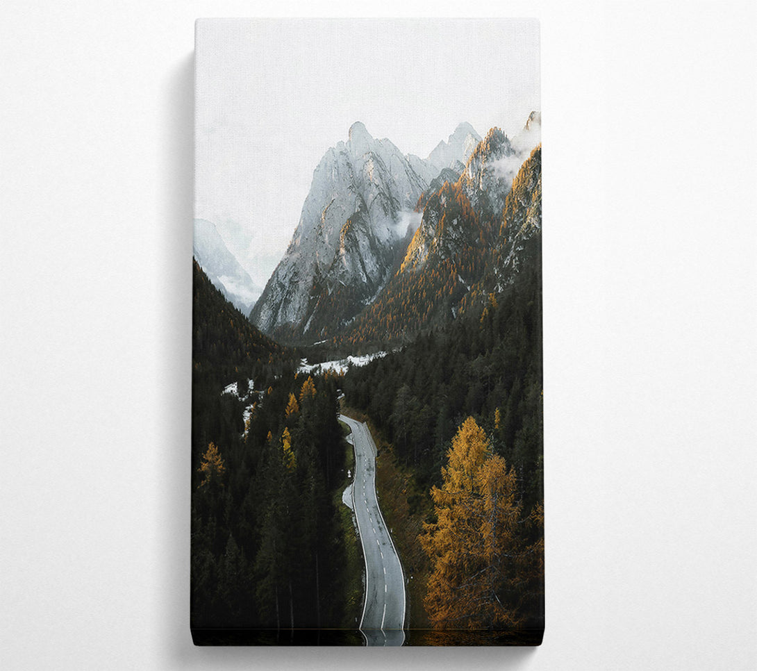  A Canvas Print of Golden Mountain Road Canvas Wall Art