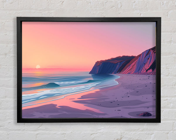 Gentle Sea Waves Framed Print