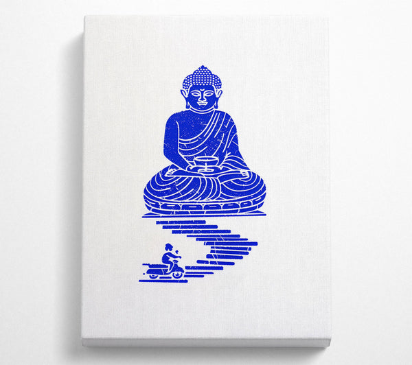  A Canvas Print of Blue Buddha'S Journey Canvas Wall Art