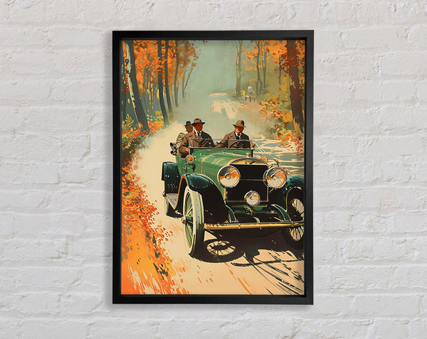 Gentlemen Driving Framed Print