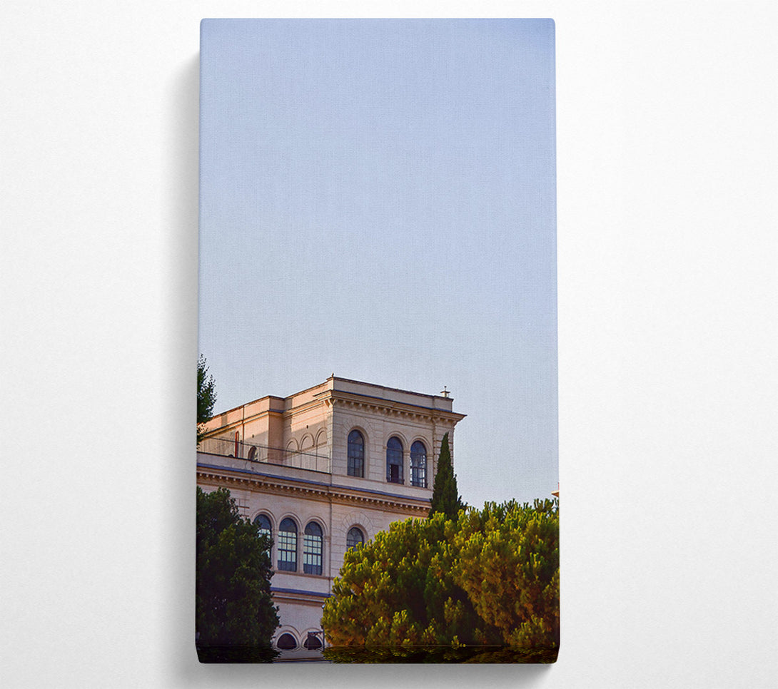  A Canvas Print of Pale Stone Facade Canvas Print