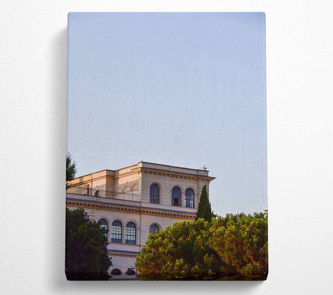  A Canvas Print of Pale Stone Facade Canvas Print
