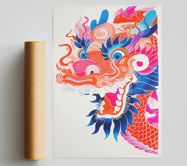 Red Dragon'S Roar Print