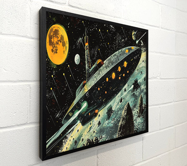 Yellow Spacecraft Journey