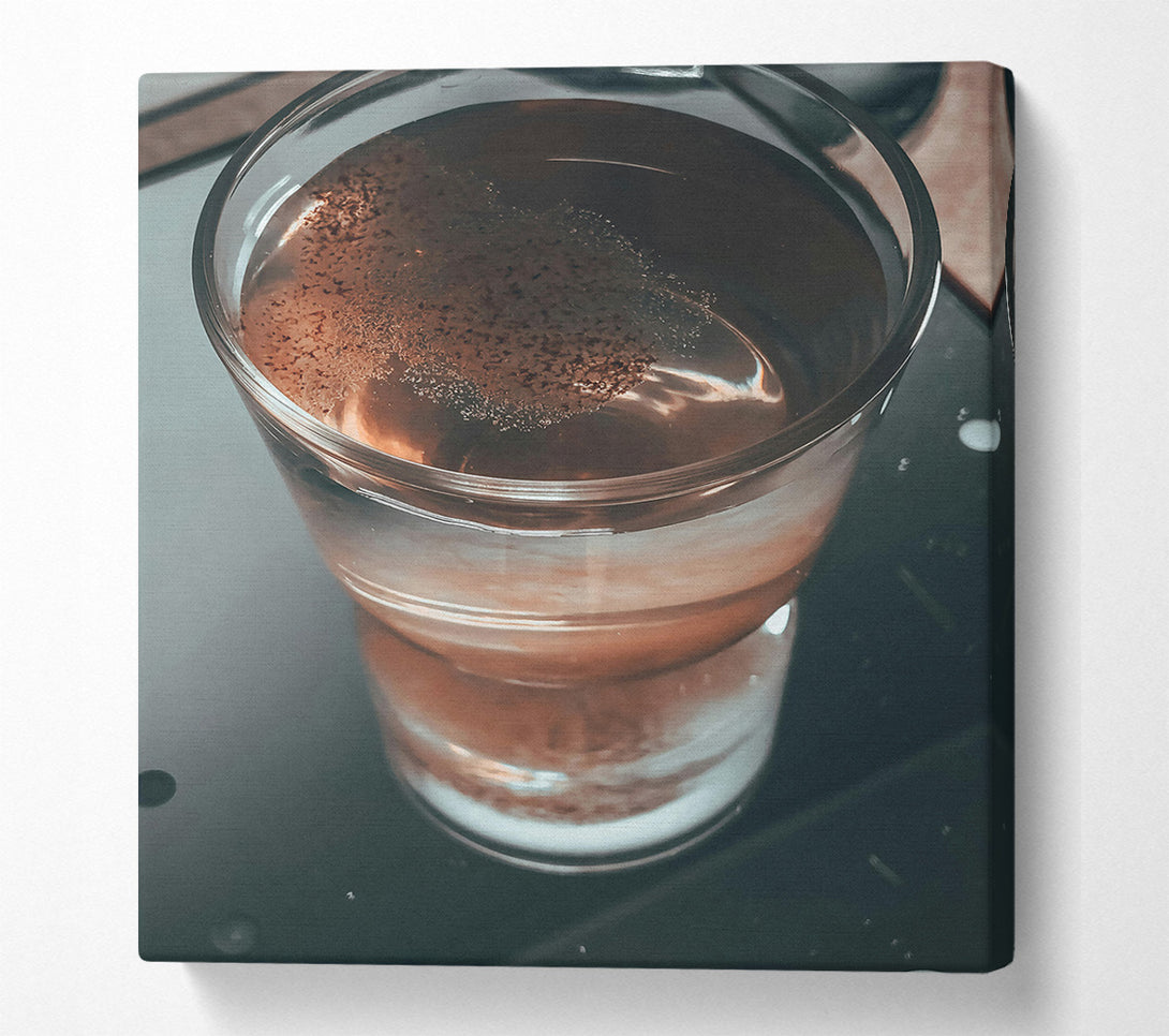  A Canvas Print of Amber Glass Reflections Canvas Print
