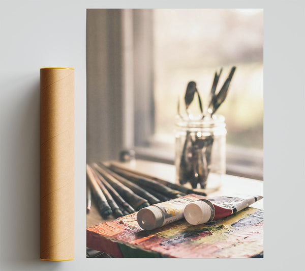 Golden Palette Brushes Poster