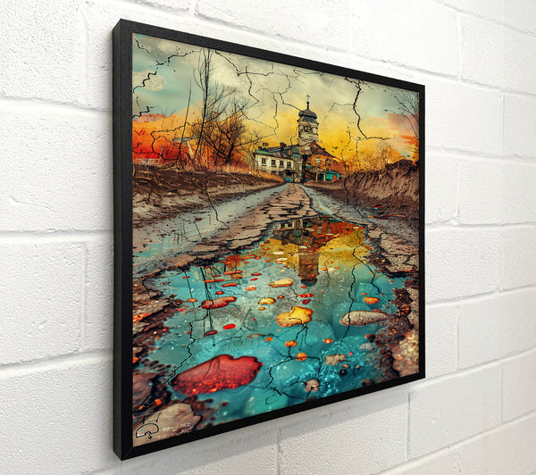 Teal Reflections In Ruin
