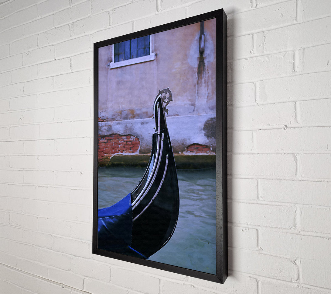  A Canvas Print of Black Venetian Prow Canvas Wall Art