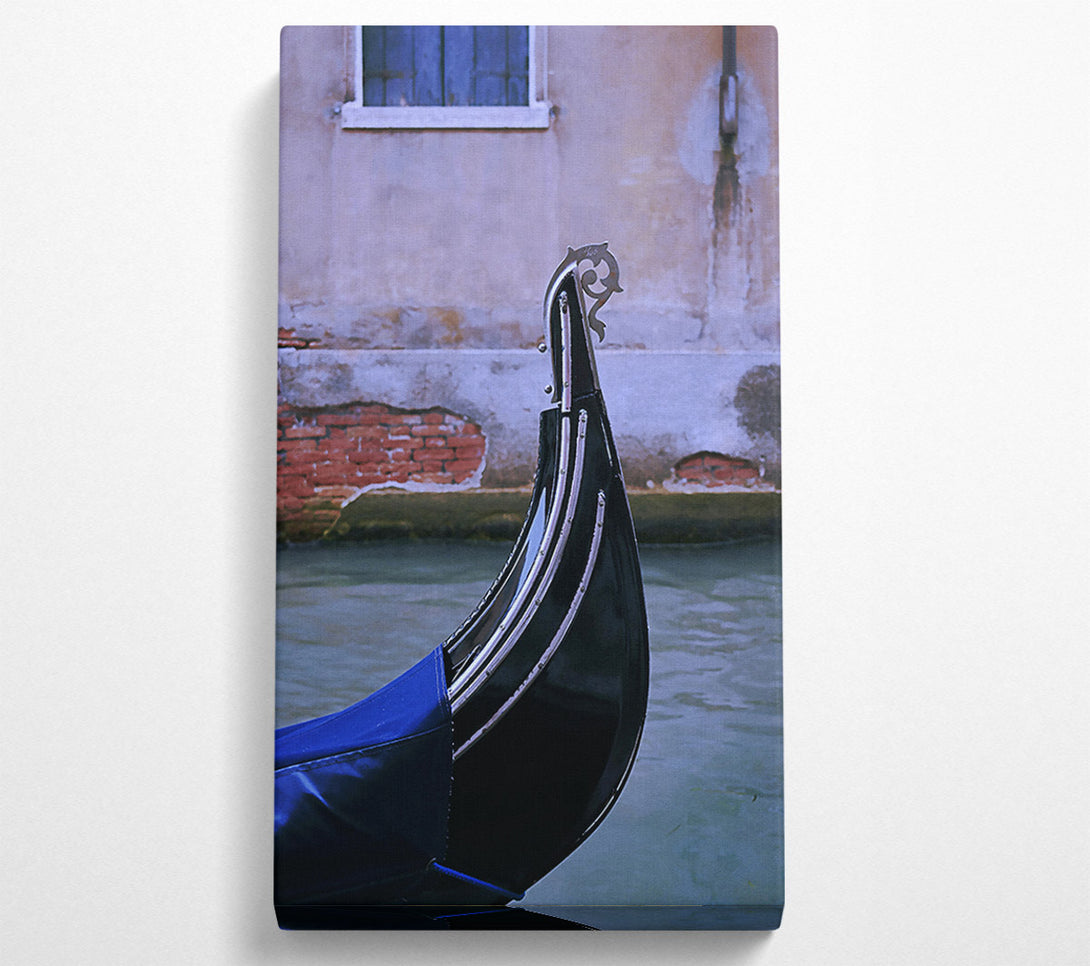  A Canvas Print of Black Venetian Prow Canvas Wall Art