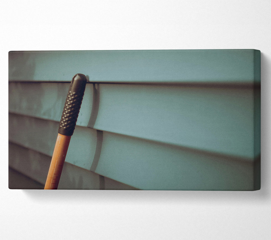  A Canvas Print of Teal Siding Shadows Canvas Art