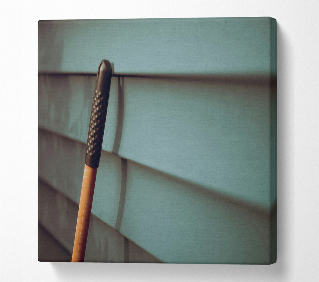  A Canvas Print of Teal Siding Shadows Canvas Art