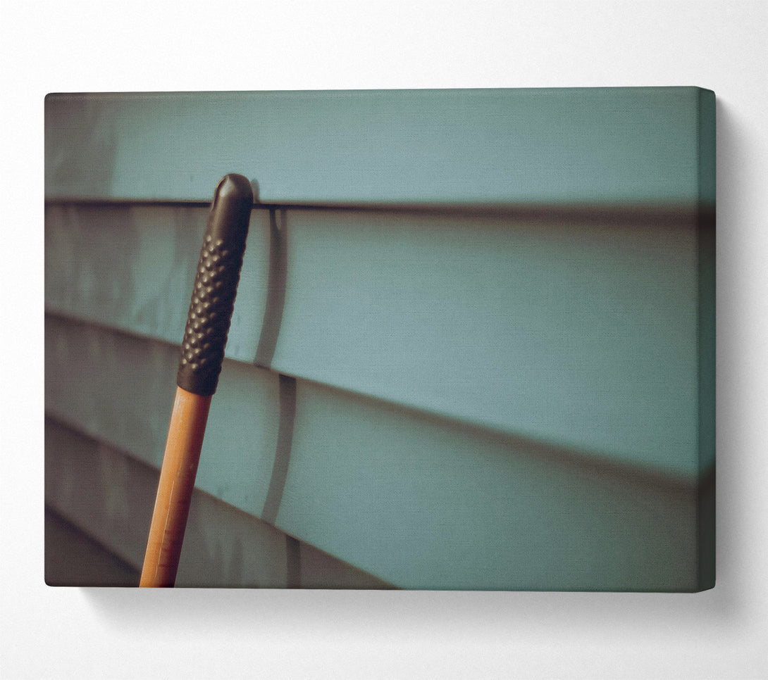 A Canvas Print of Teal Siding Shadows Canvas Art