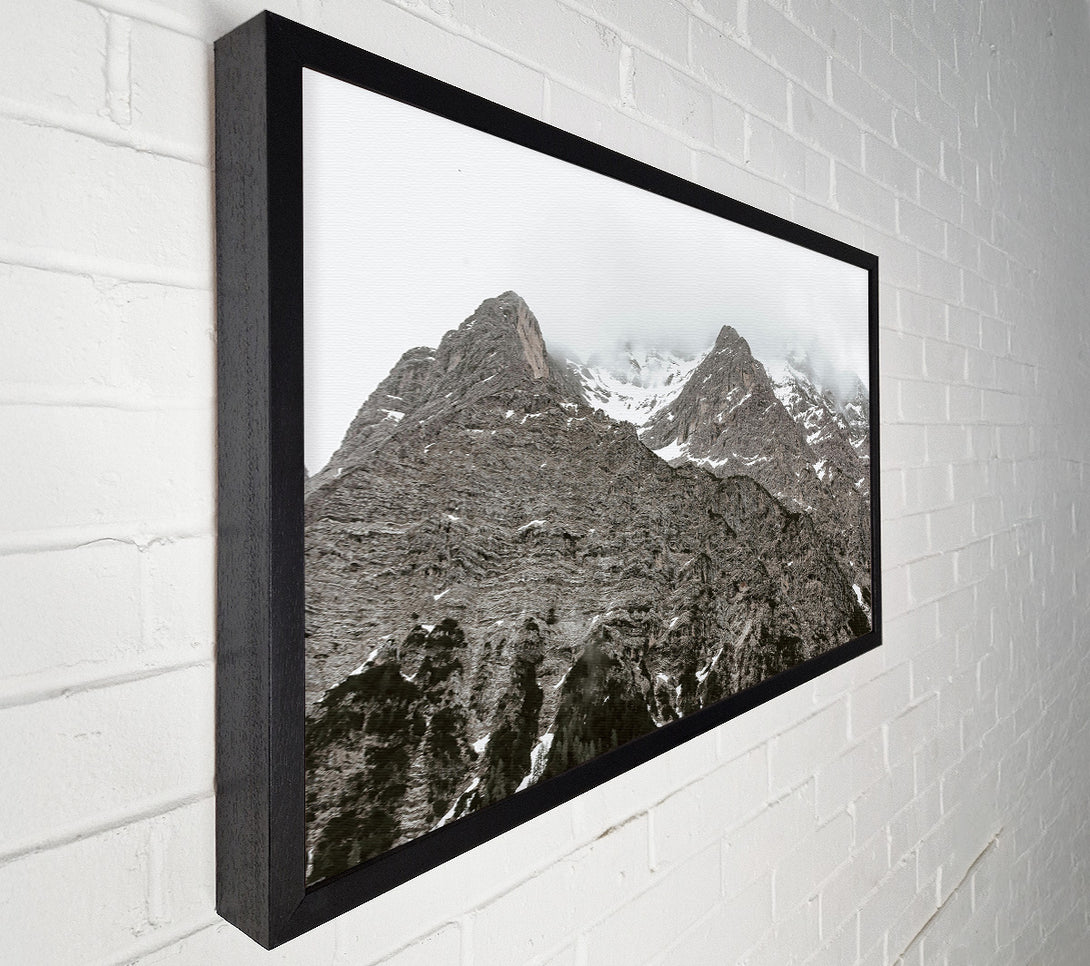  A Canvas Print of Grey Mountain Peaks Canvas Wall Art