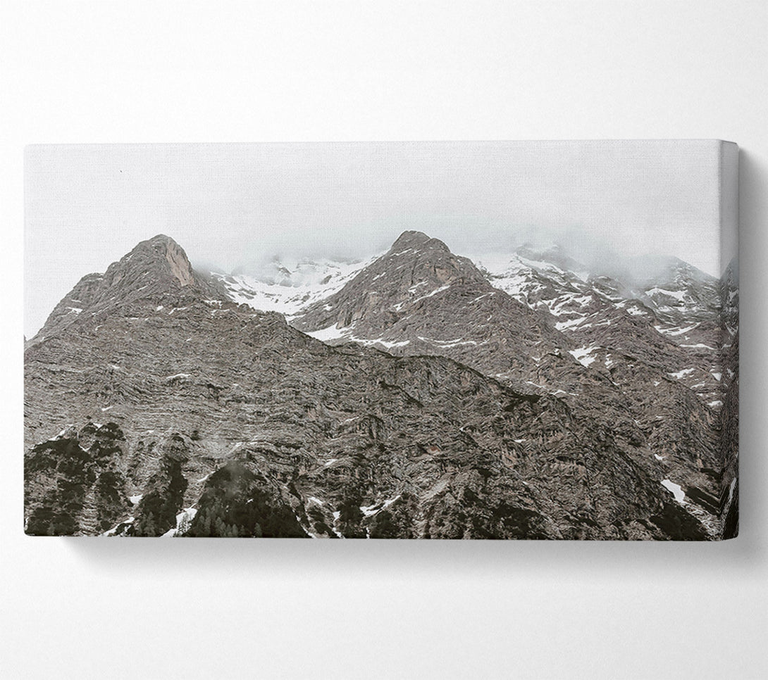  A Canvas Print of Grey Mountain Peaks Canvas Wall Art