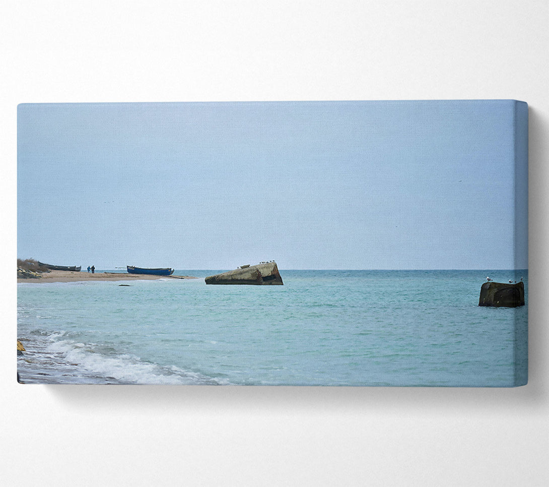  A Canvas Print of Turquoise Ocean Ruins Canvas Print