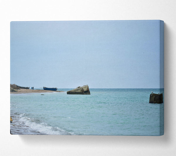  A Canvas Print of Turquoise Ocean Ruins Canvas Print