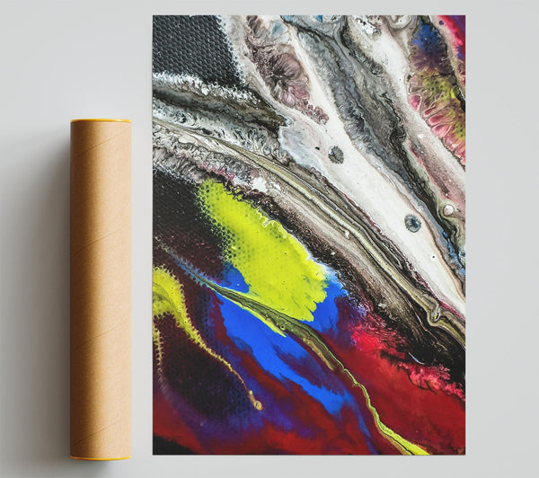 Red Swirling Abstract Poster
