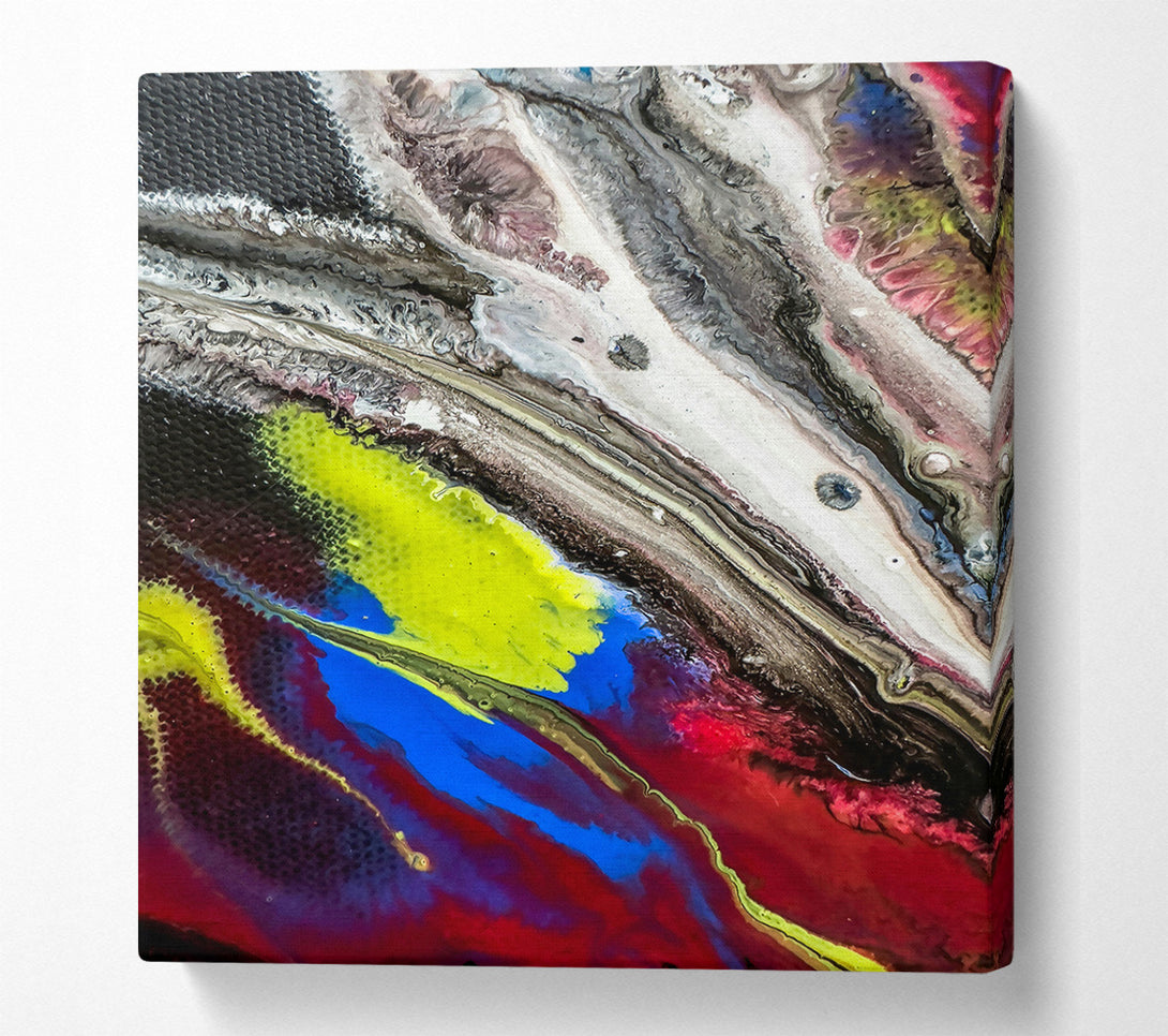  A Canvas Print of Red Swirling Abstract Canvas Wall Art