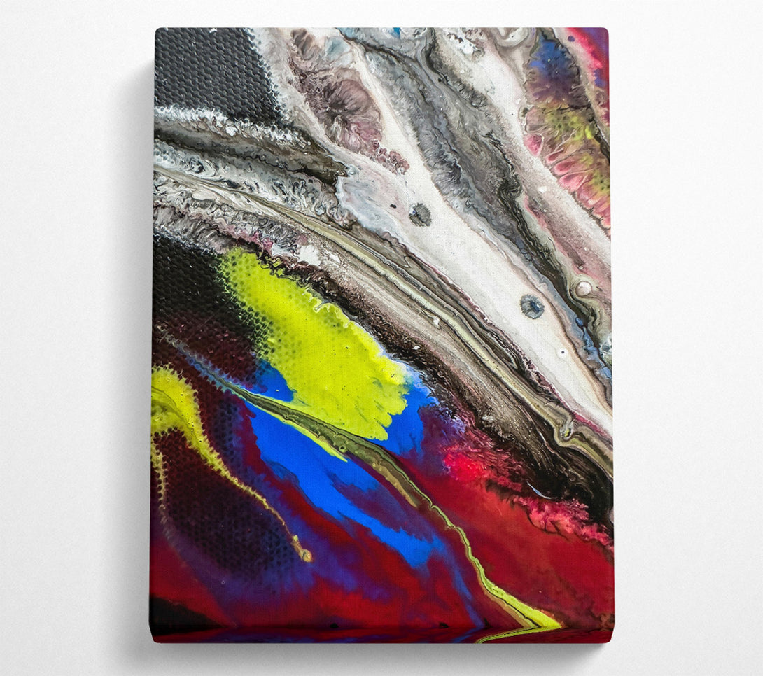  A Canvas Print of Red Swirling Abstract Canvas Wall Art