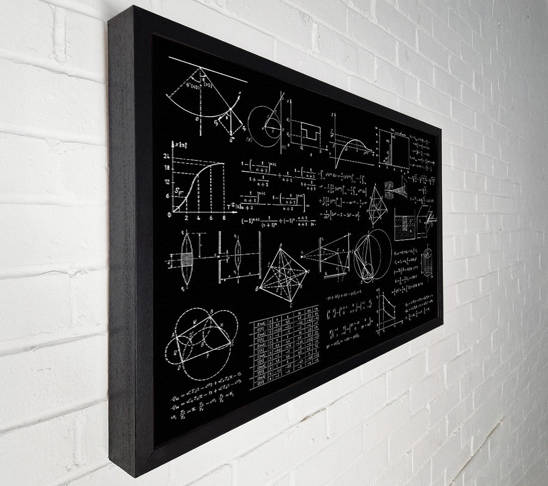 A Canvas Print of White On Black Geometry Canvas Print