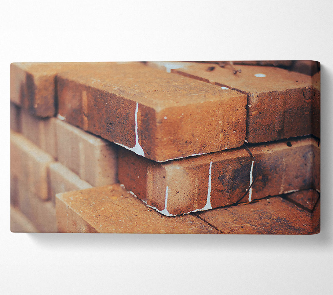  A Canvas Print of Rustic Brown Brick Wall Canvas Art