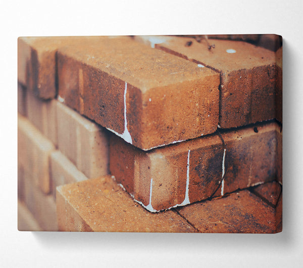  A Canvas Print of Rustic Brown Brick Wall Canvas Art