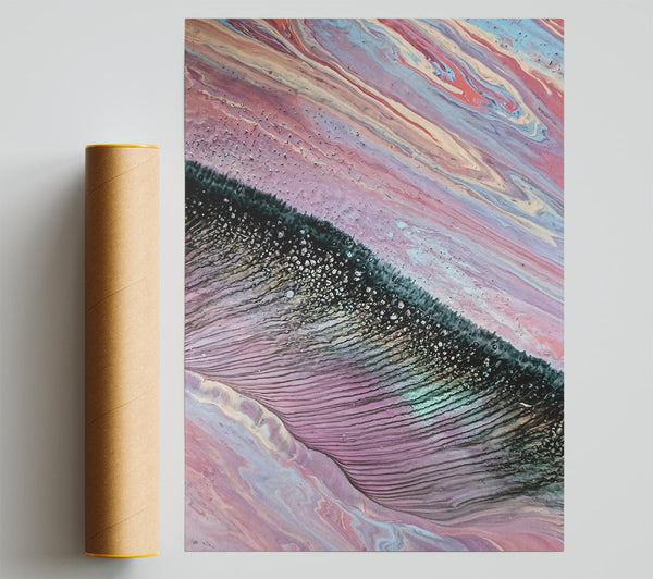 Lavender Swirling Waves Giclee Print
