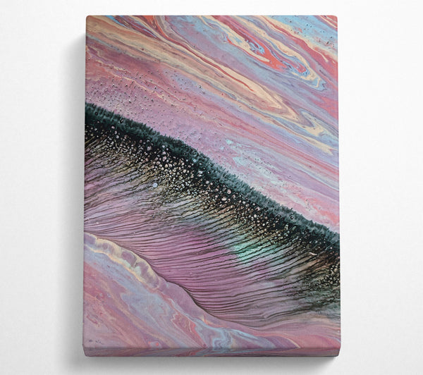  A Canvas Print of Lavender Swirling Waves Canvas Print
