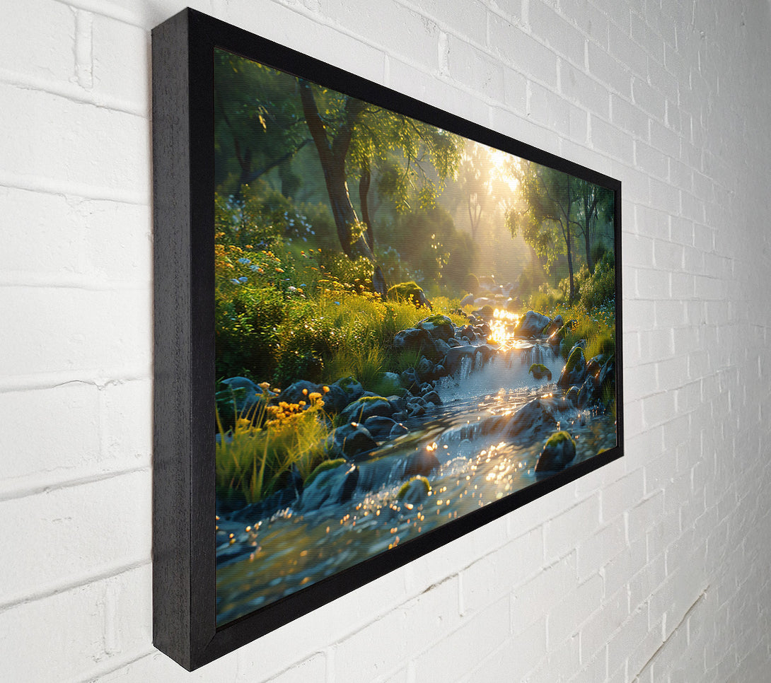  A Canvas Print of Golden Stream'S Embrace Canvas Art