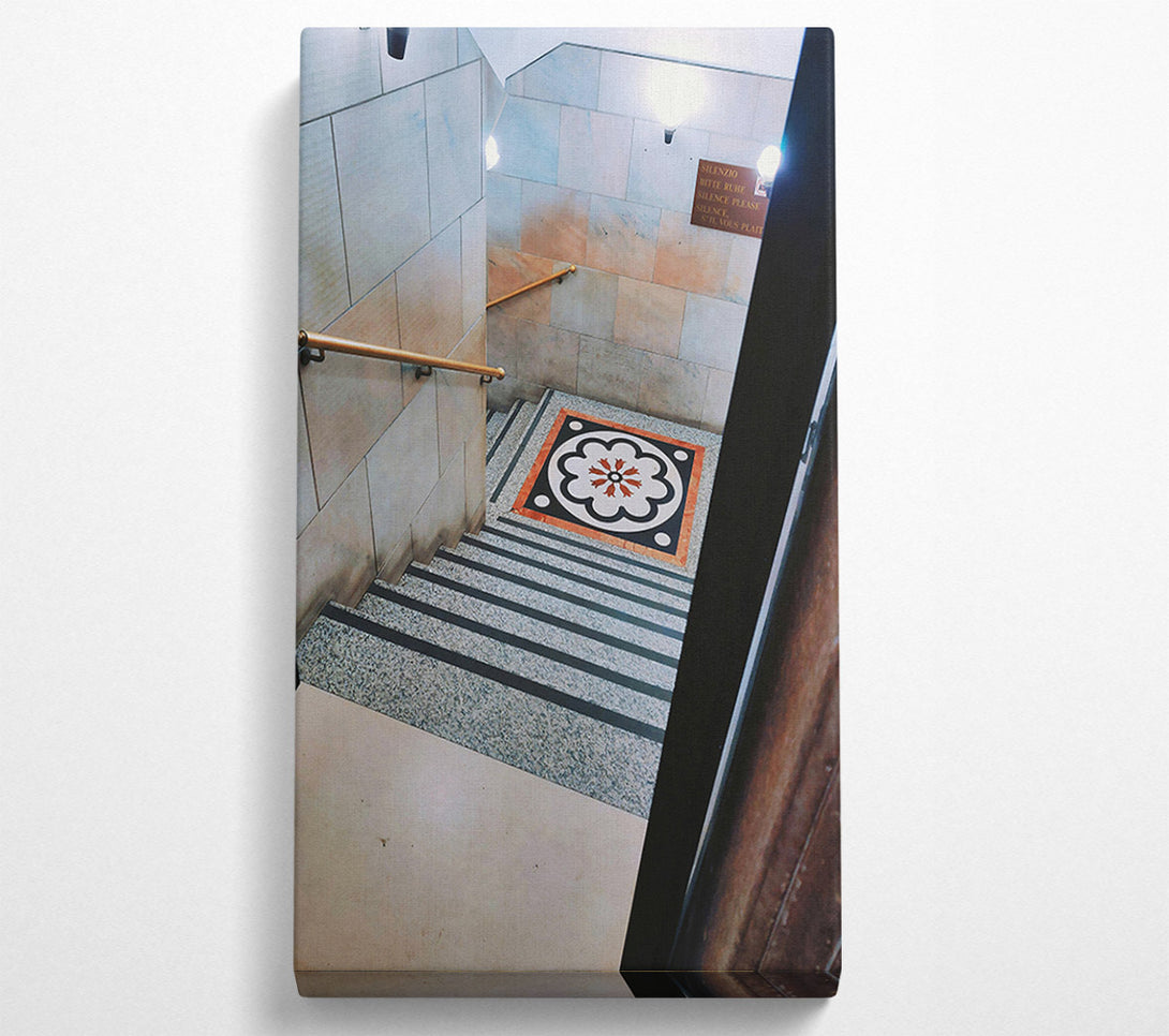  A Canvas Print of Grey Stone Steps Down Canvas Wall Art