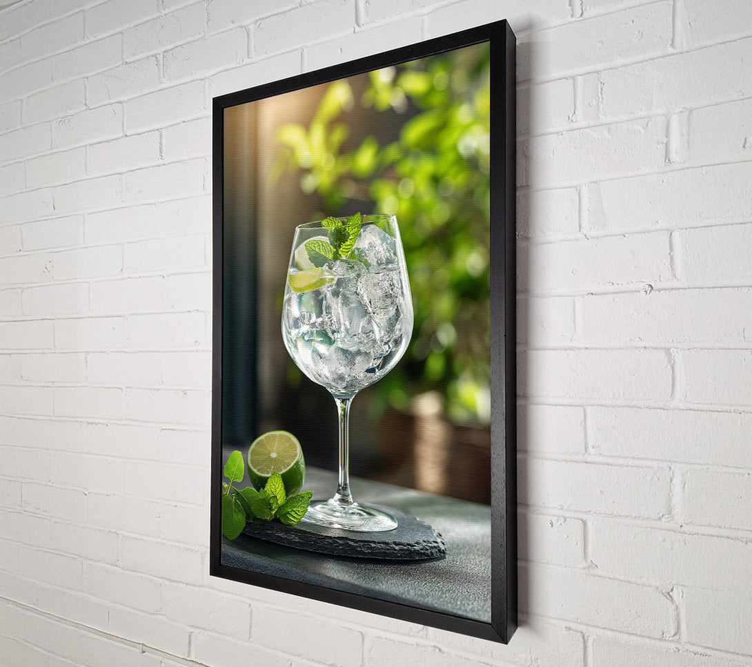 A Canvas Print of Gin And Tonic Drink Canvas Wall Art