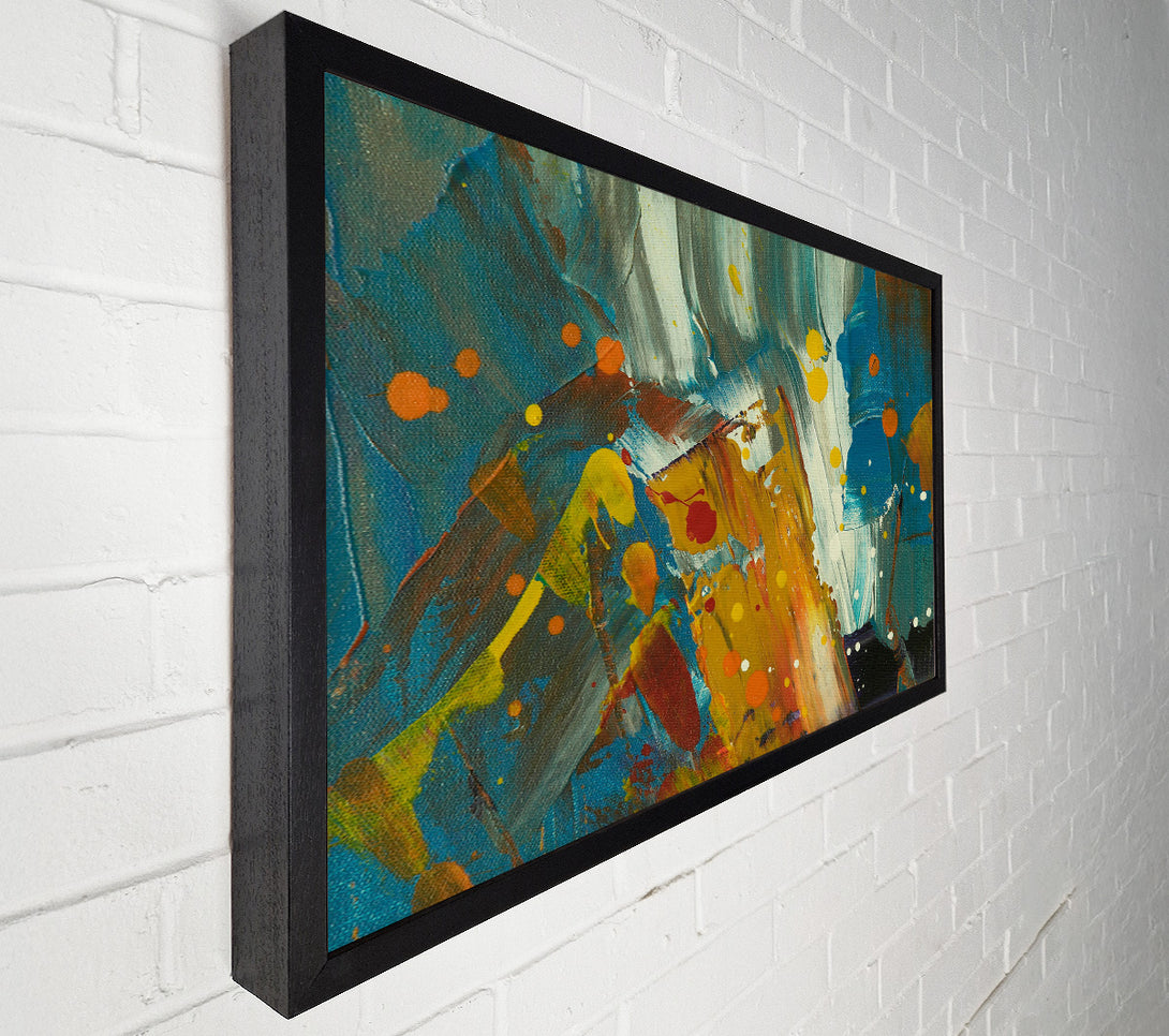  A Canvas Print of Teal Splashes Of Joy Canvas Wall Art