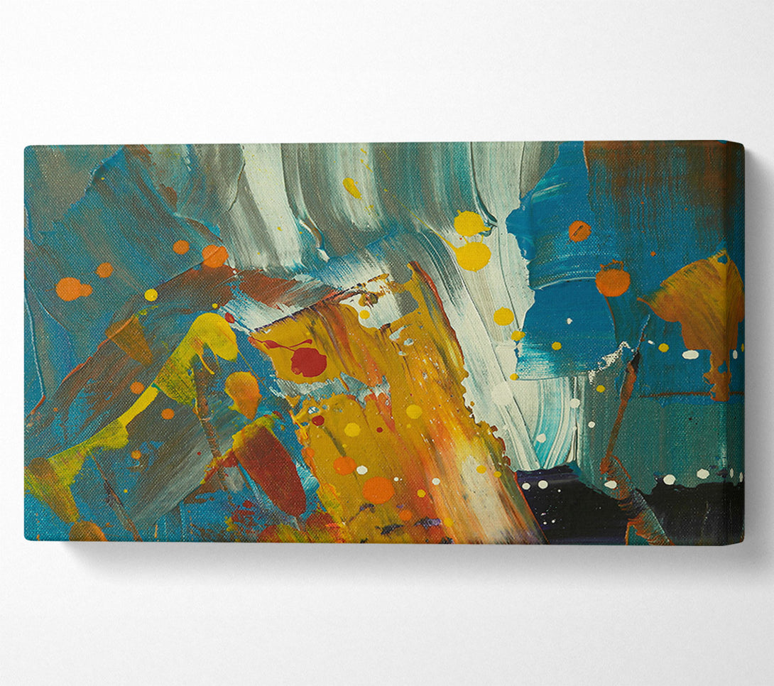  A Canvas Print of Teal Splashes Of Joy Canvas Wall Art
