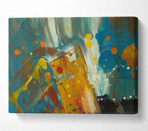  A Canvas Print of Teal Splashes Of Joy Canvas Wall Art