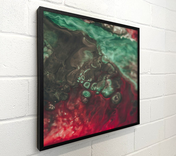 Emerald Swirls Of Red