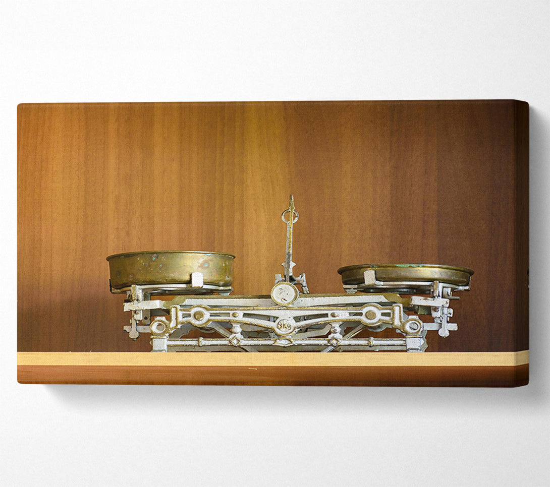  A Canvas Print of Brass Antique Scale Canvas Wall Art
