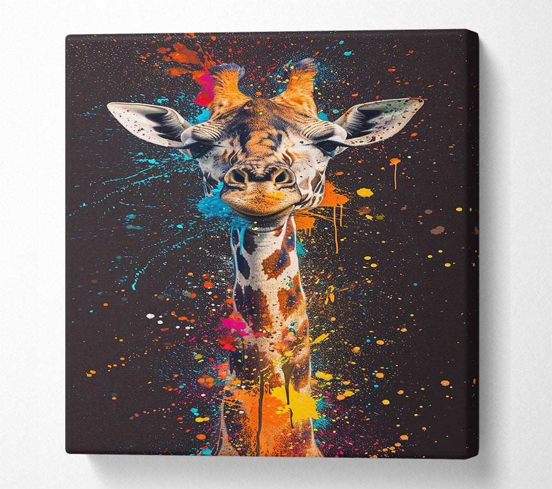  A Canvas Print of Giraffe Splash Canvas Wall Art