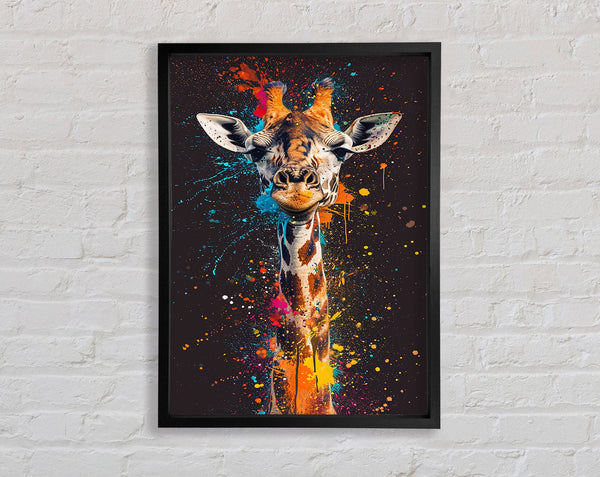 Giraffe Splash Framed Print